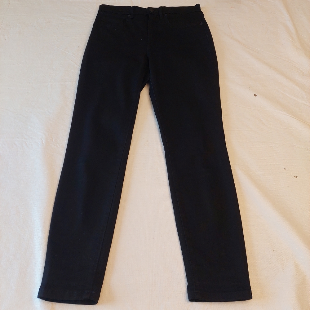 Everlane Black Rigid Premium Denim High Rise Ankle Crop Skinny Jeans Size 28 - Picture 3 of 13